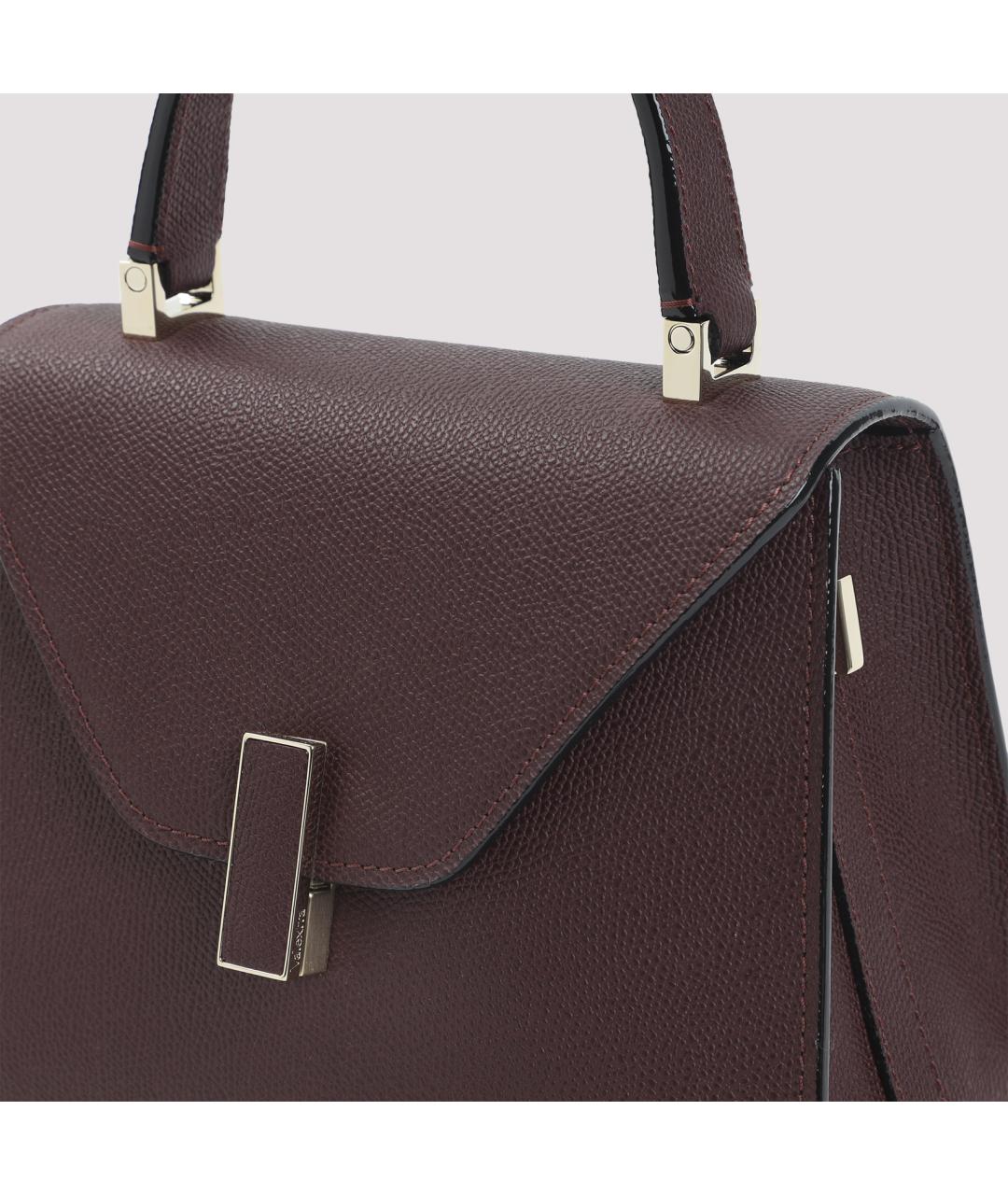 VALEXTRA Бордовая кожаная сумка тоут, фото 5