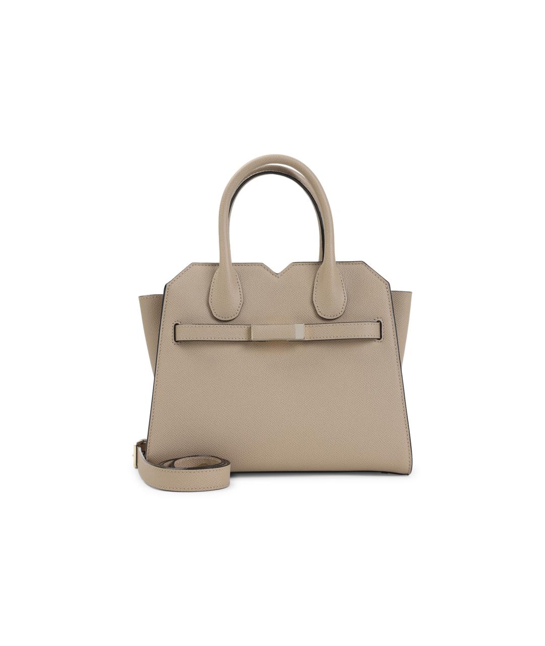 VALEXTRA Бежевая кожаная сумка тоут, фото 1