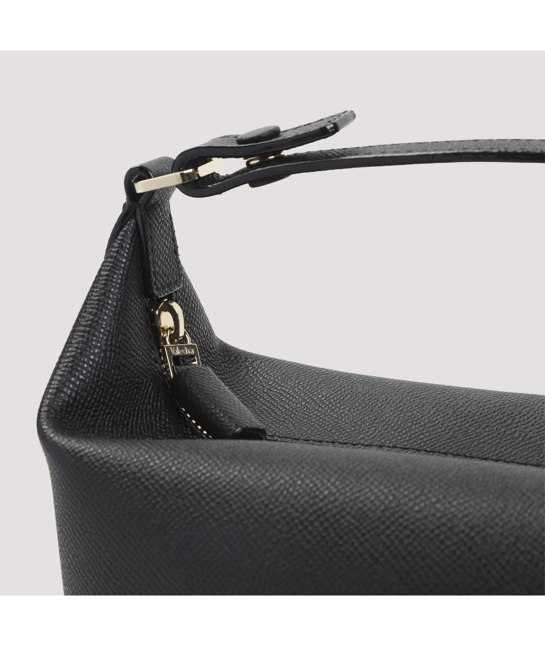 VALEXTRA Черная кожаная сумка с короткими ручками, фото 5