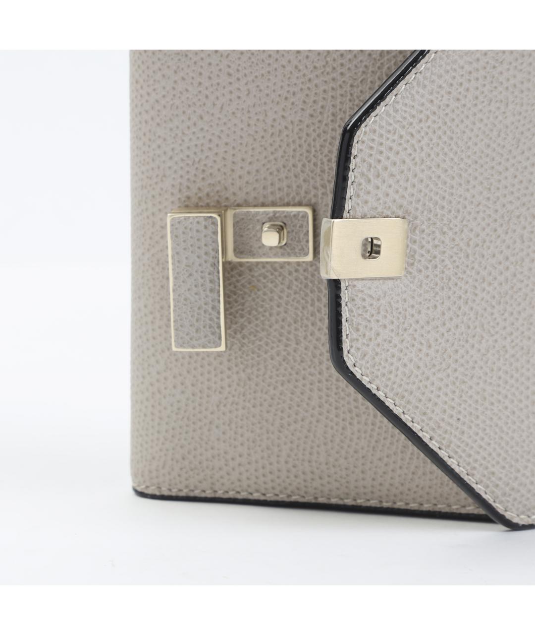 VALEXTRA Серый кожаный кошелек, фото 4