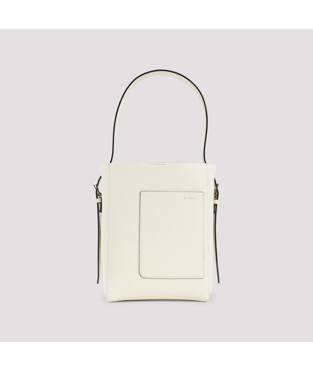 VALEXTRA Белая кожаная сумка через плечо, фото 3