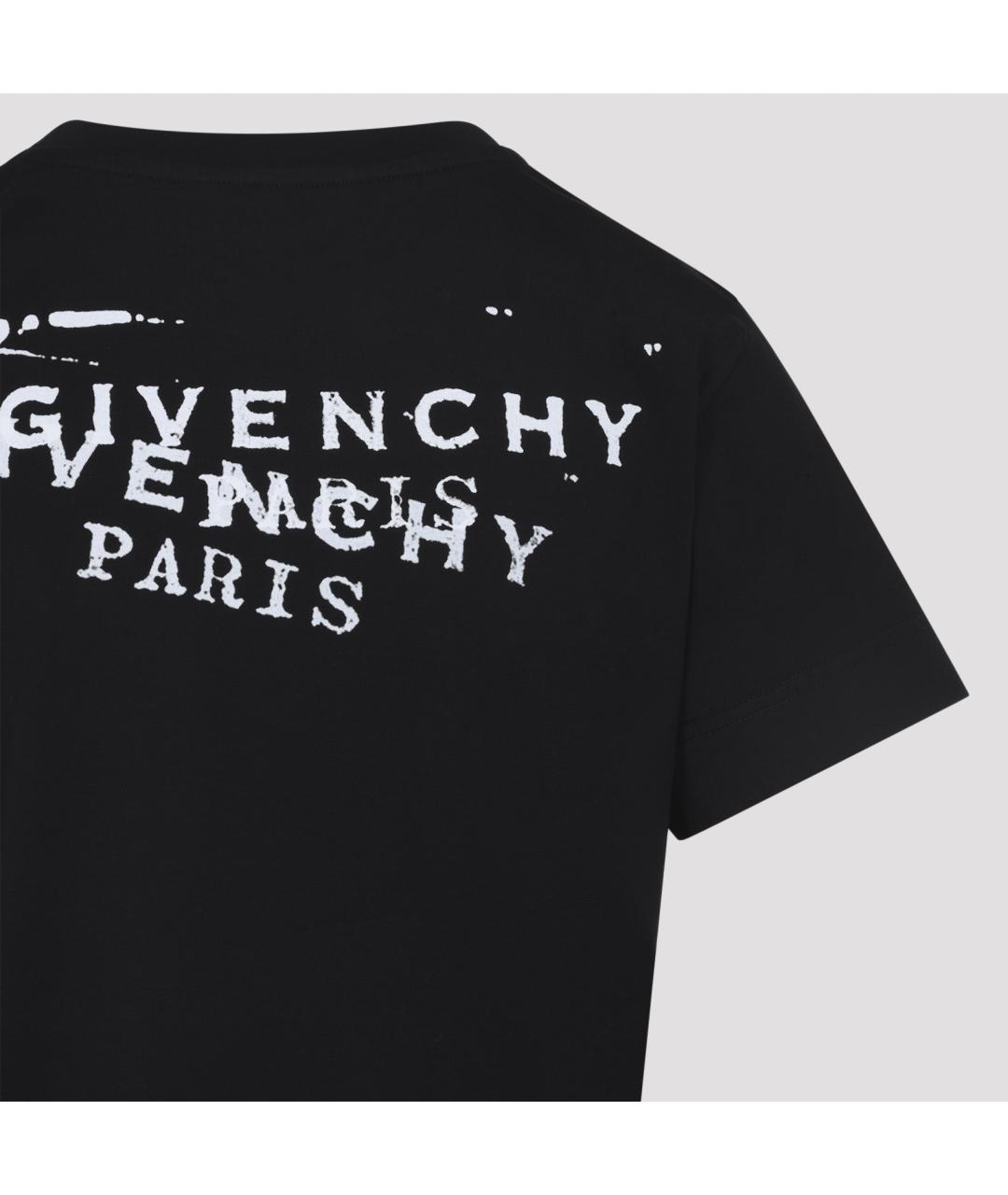 GIVENCHY Черная хлопковая футболка, фото 6