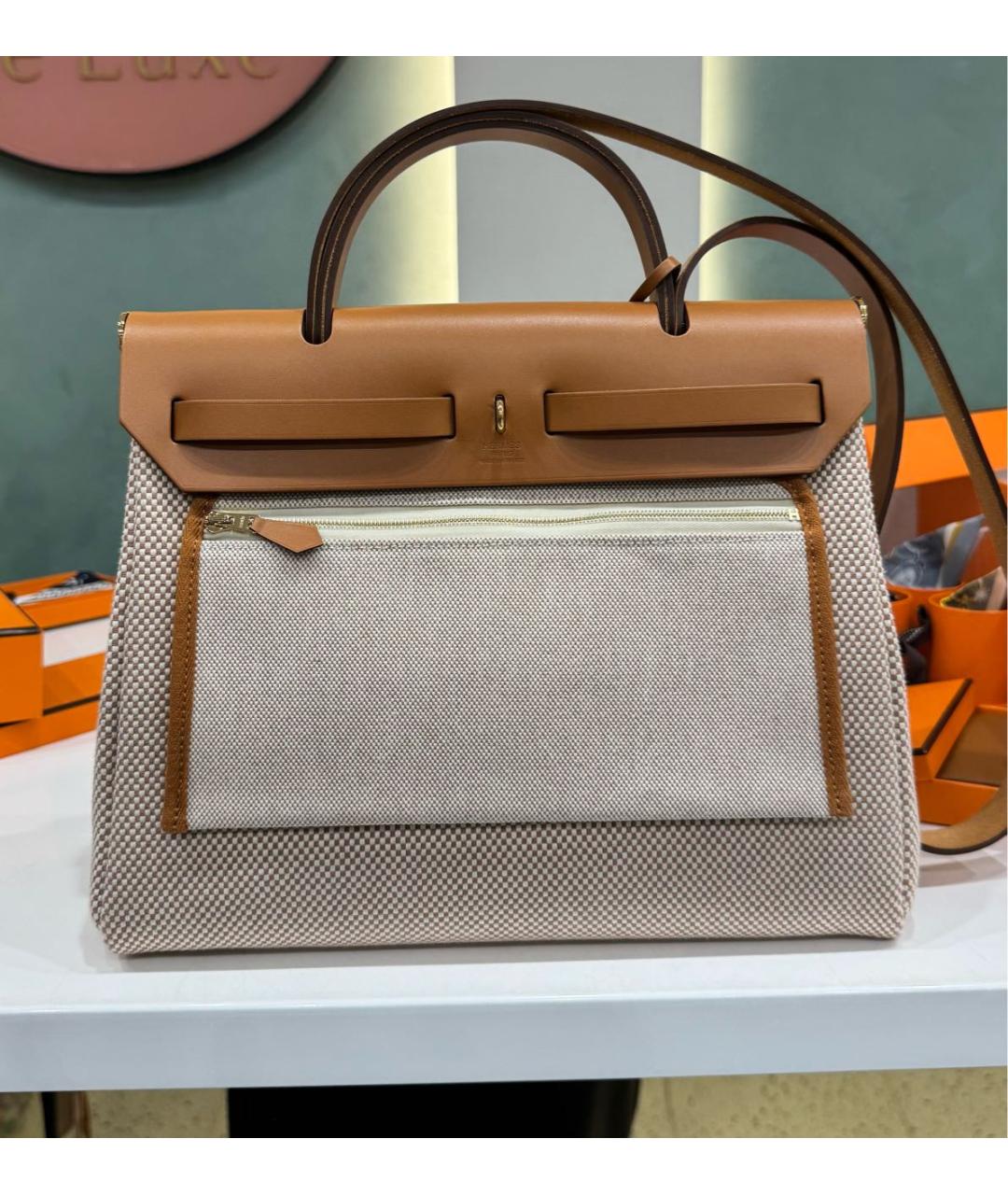 HERMES Коричневая кожаная сумка через плечо, фото 3