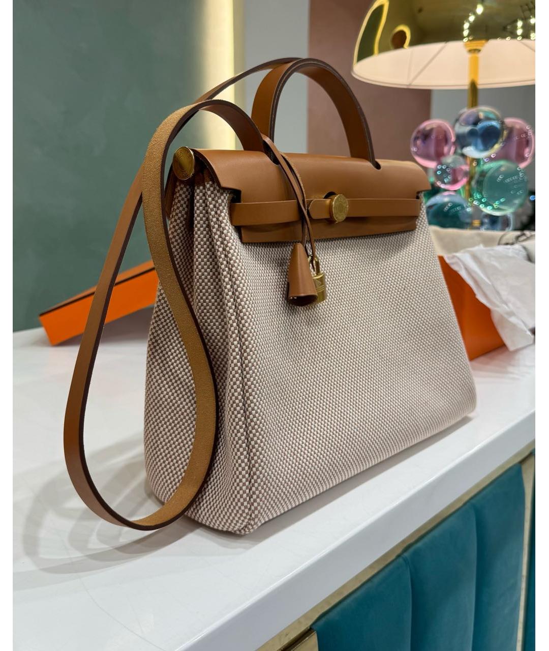 HERMES Коричневая кожаная сумка через плечо, фото 2