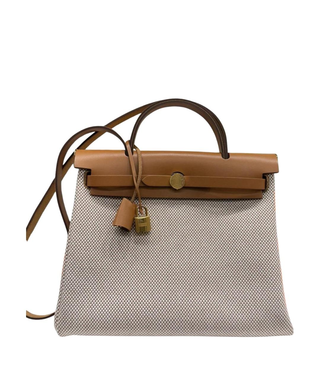 HERMES Коричневая кожаная сумка через плечо, фото 1