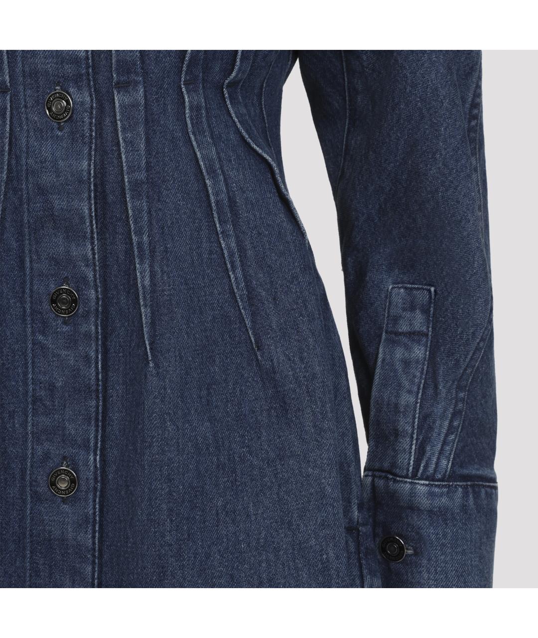 GIVENCHY Синее хлопковое повседневное платье, фото 6