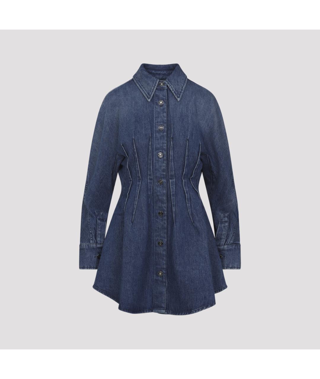 GIVENCHY Синее хлопковое повседневное платье, фото 3