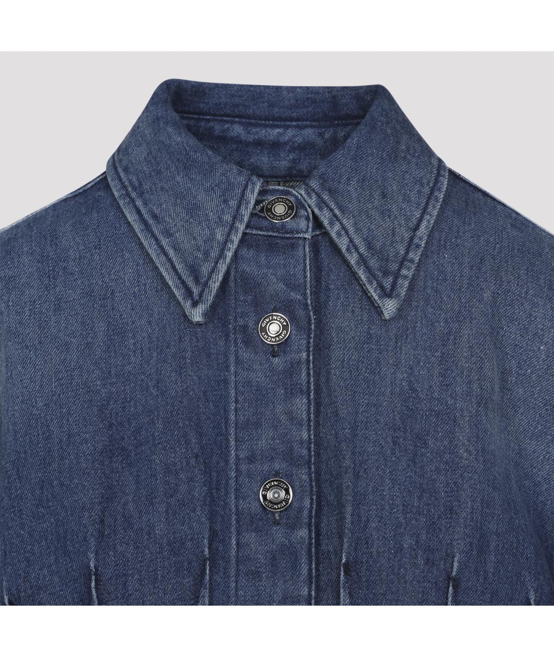 GIVENCHY Синее хлопковое повседневное платье, фото 5