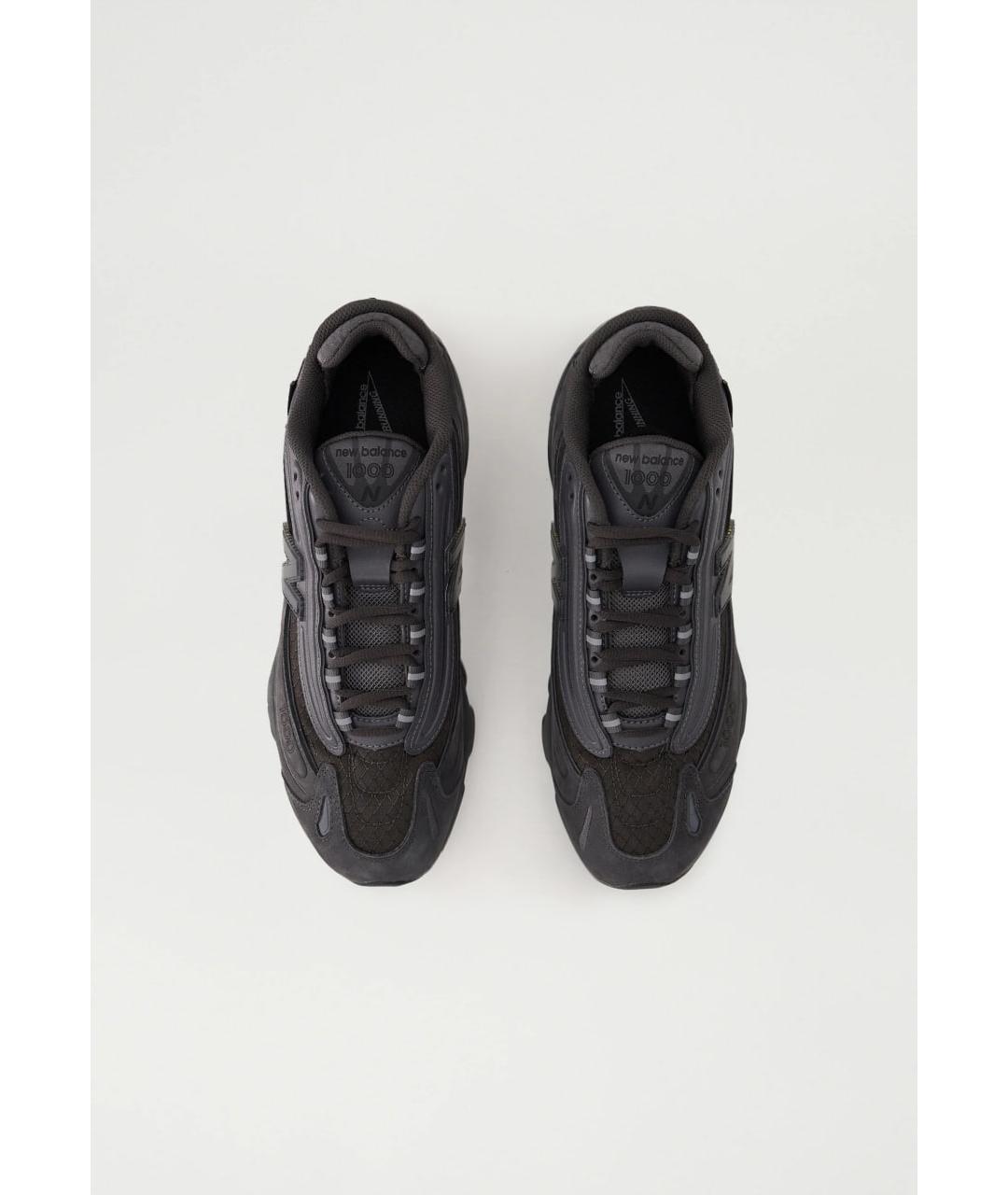 NEW BALANCE Антрацитовые замшевые высокие кроссовки / кеды, фото 3