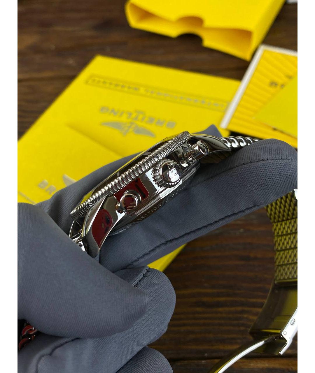 BREITLING Зеленые металлические часы, фото 5