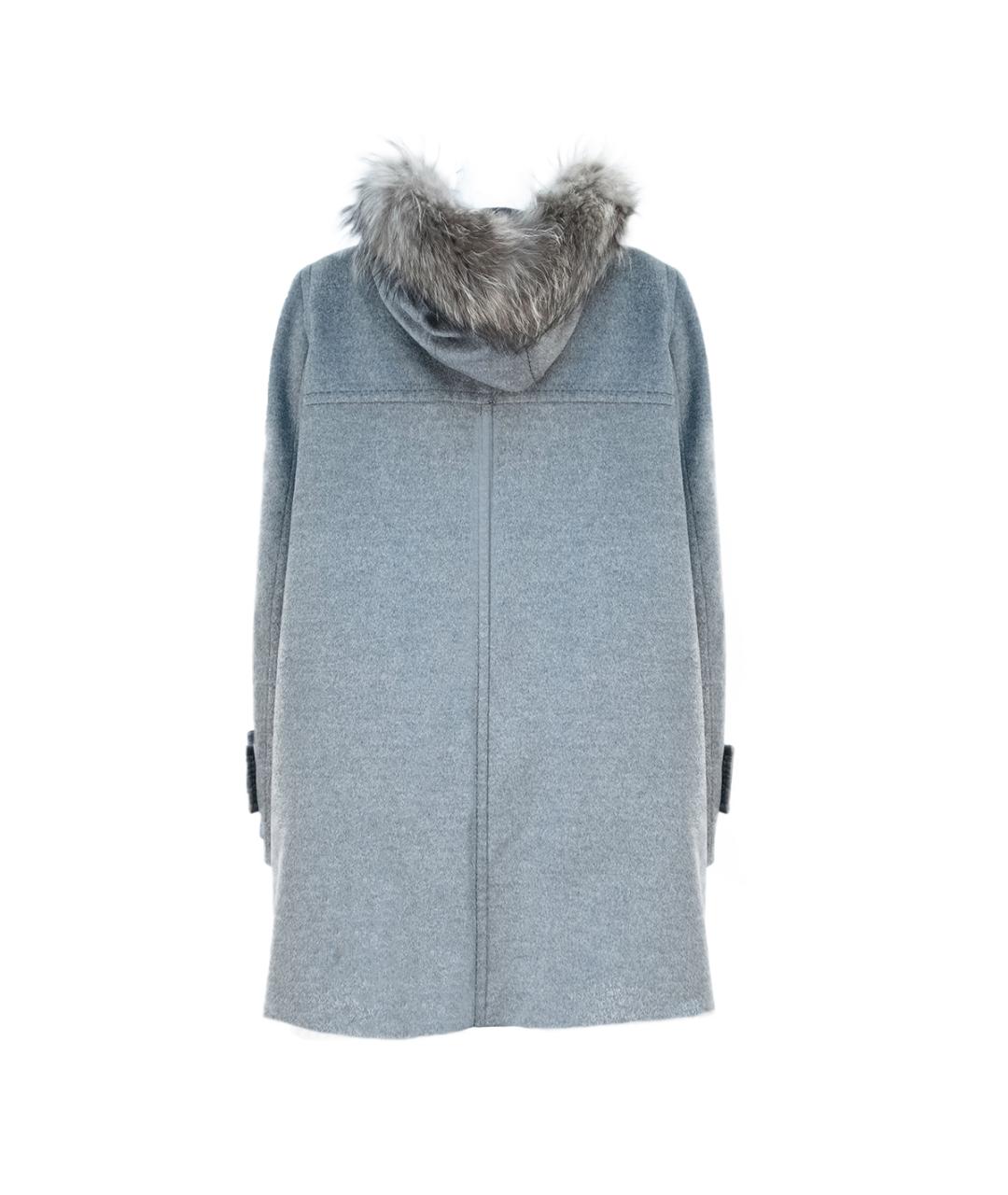 SPORTMAX Серое шерстяное пальто, фото 2