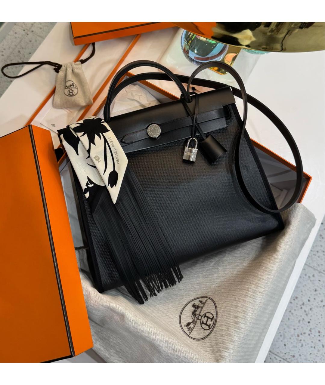 HERMES Черная сумка через плечо, фото 6