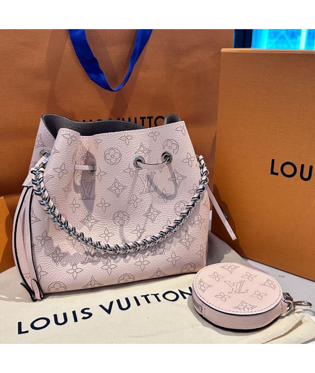 LOUIS VUITTON Розовая кожаная сумка через плечо, фото 2