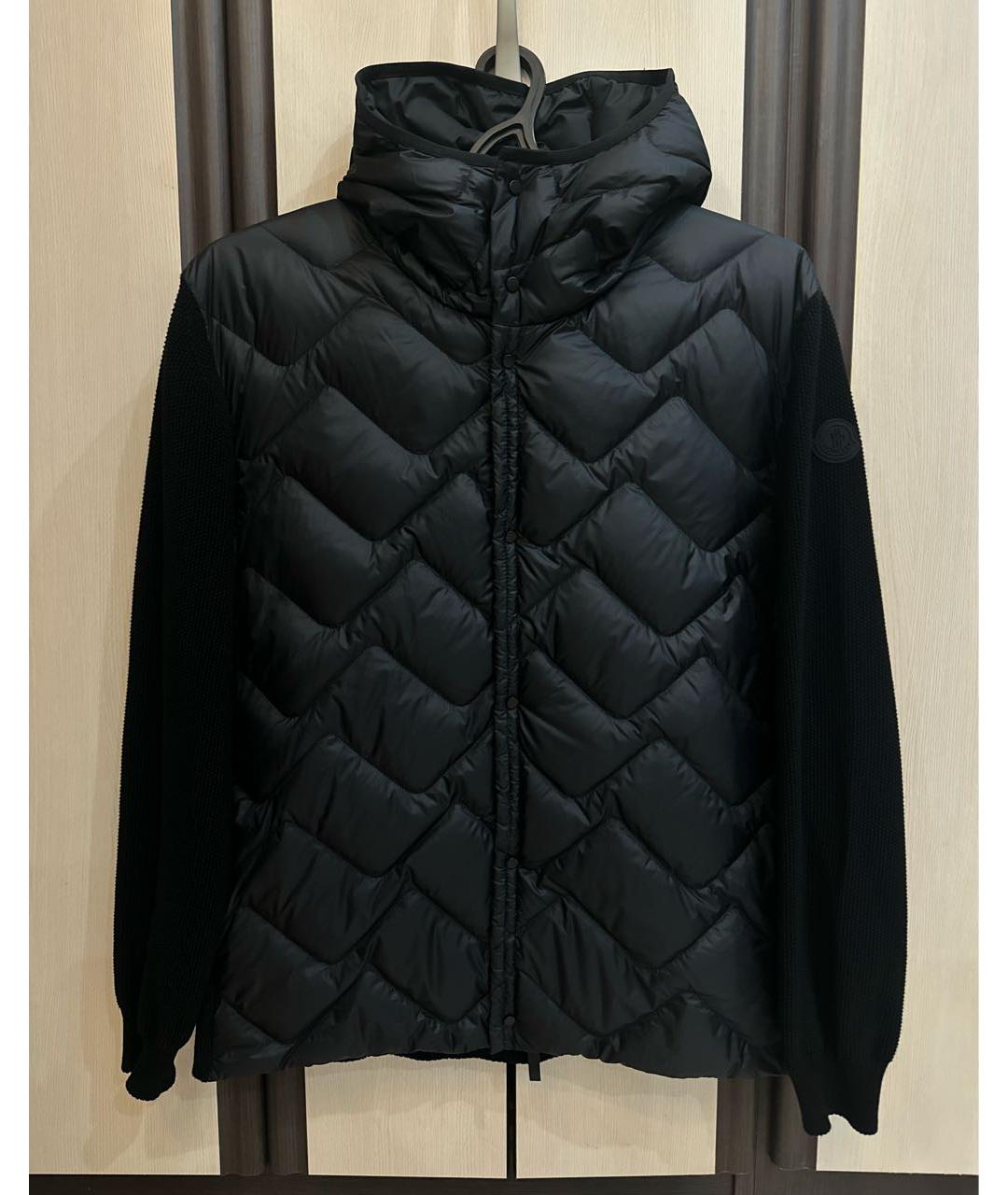 MONCLER Черная хлопко-эластановая куртка, фото 9