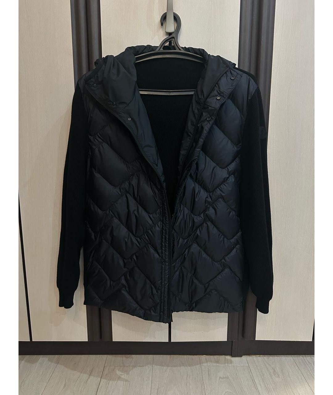 MONCLER Черная хлопко-эластановая куртка, фото 3