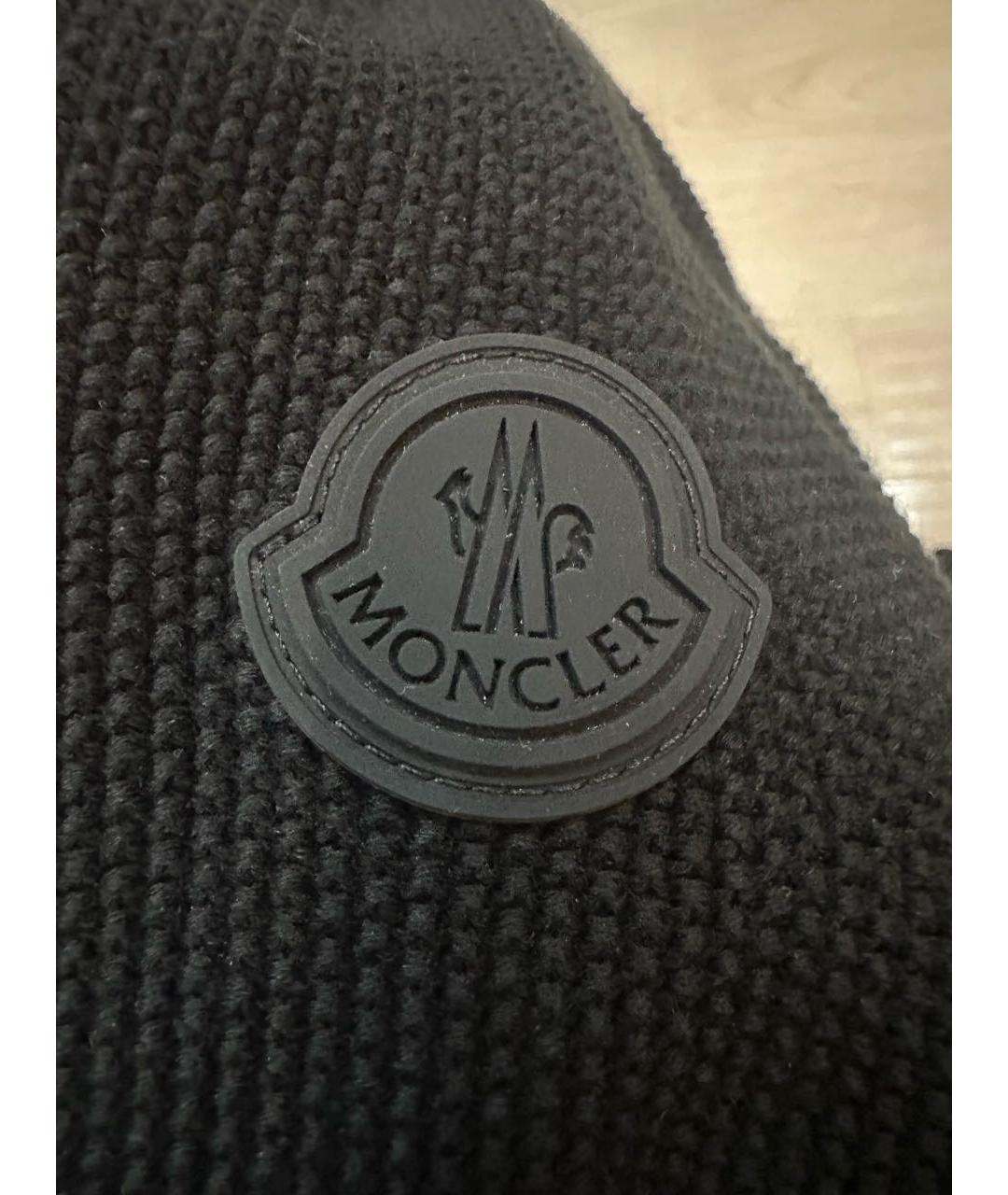 MONCLER Черная хлопко-эластановая куртка, фото 4