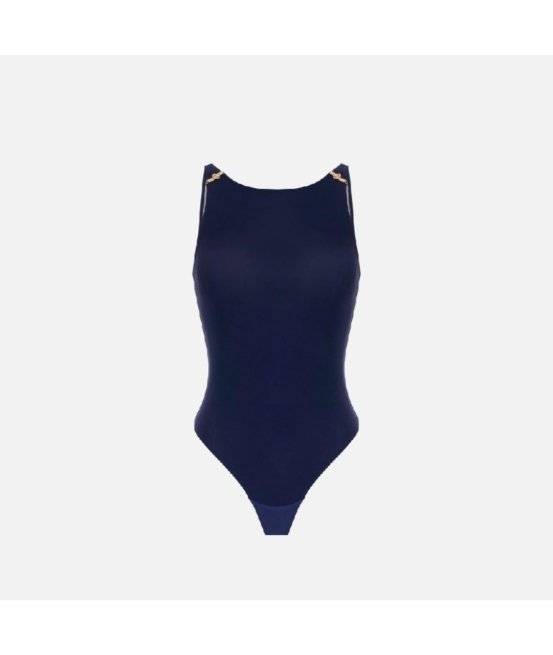 ELISABETTA FRANCHI Темно-синее вискозное боди, фото 10