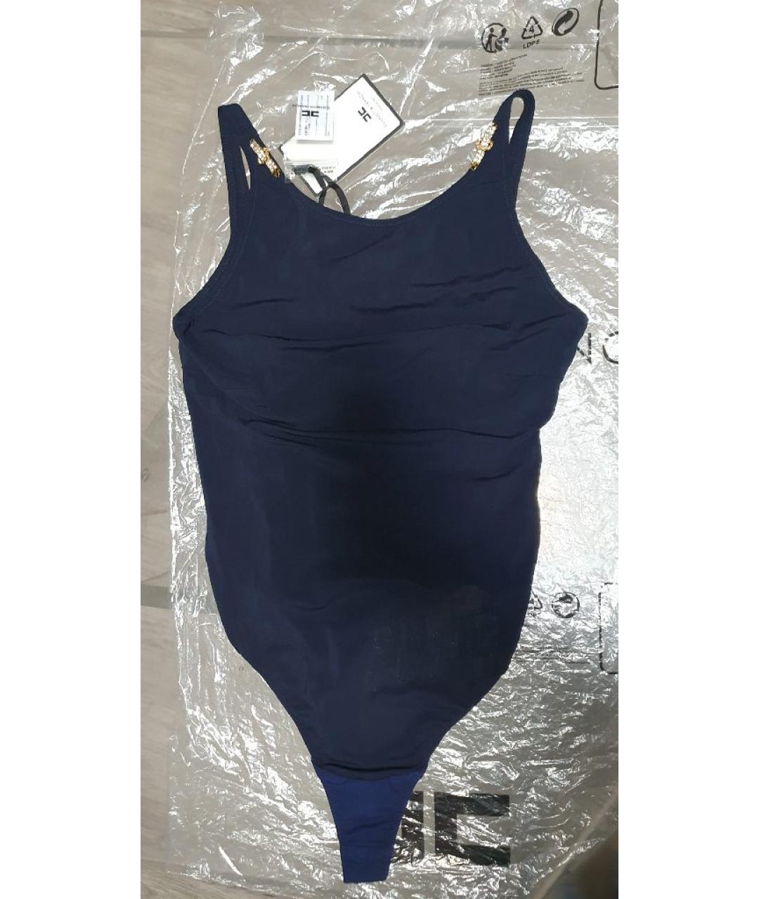 ELISABETTA FRANCHI Темно-синее вискозное боди, фото 5