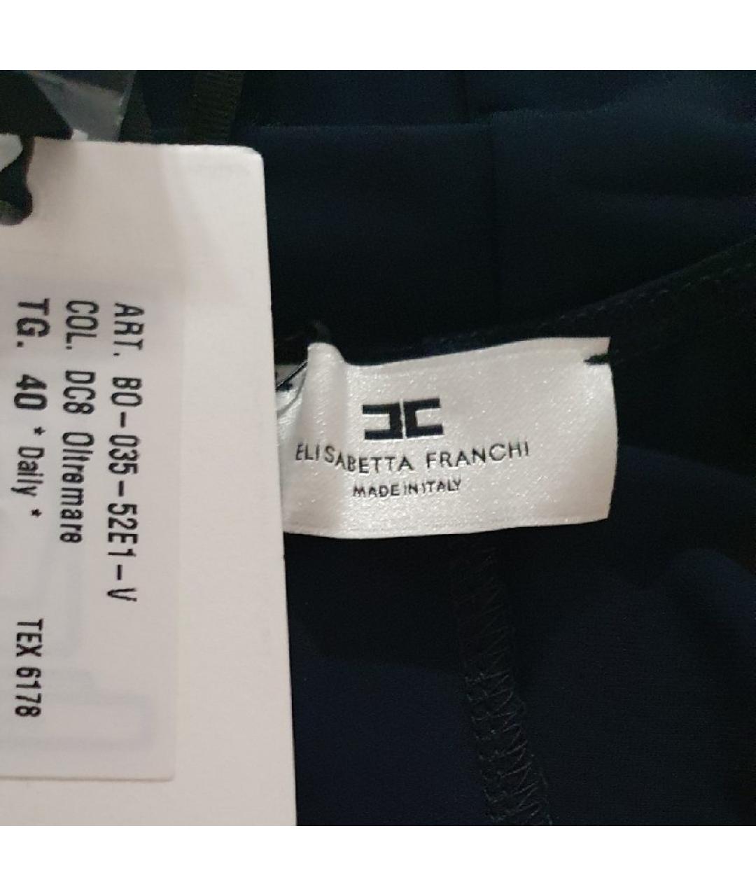 ELISABETTA FRANCHI Темно-синее вискозное боди, фото 8