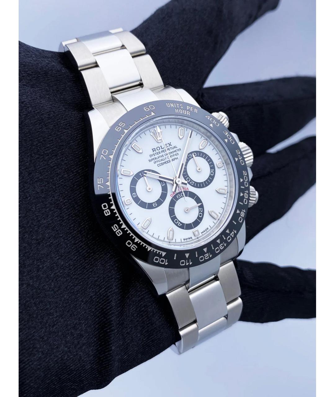 ROLEX Белые металлические часы, фото 3