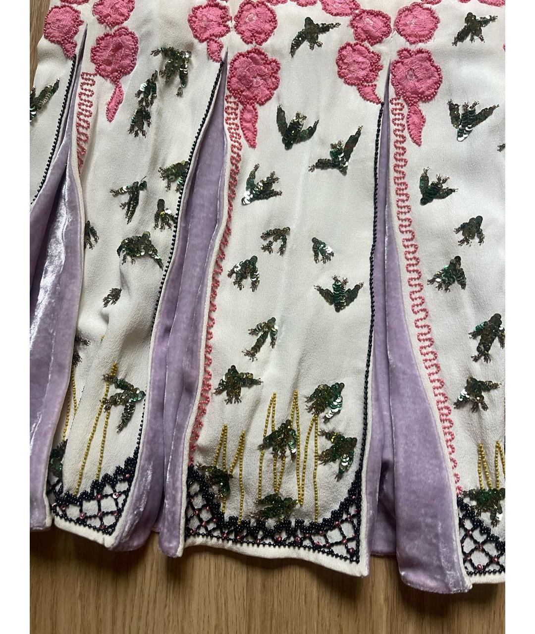 VALENTINO Мульти шелковое повседневное платье, фото 7