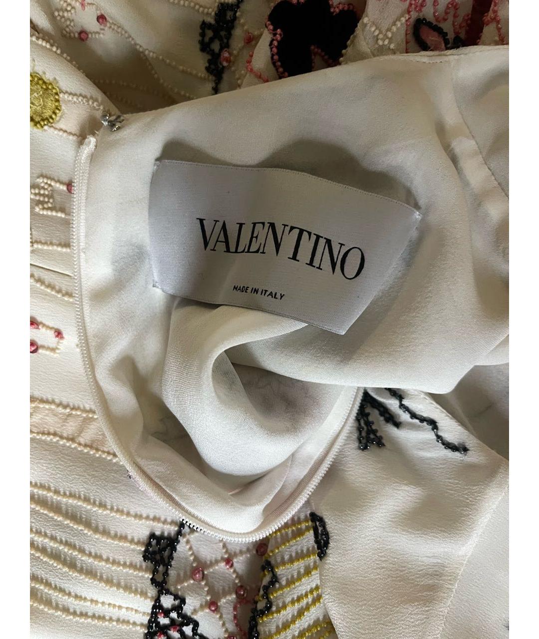 VALENTINO Мульти шелковое повседневное платье, фото 4