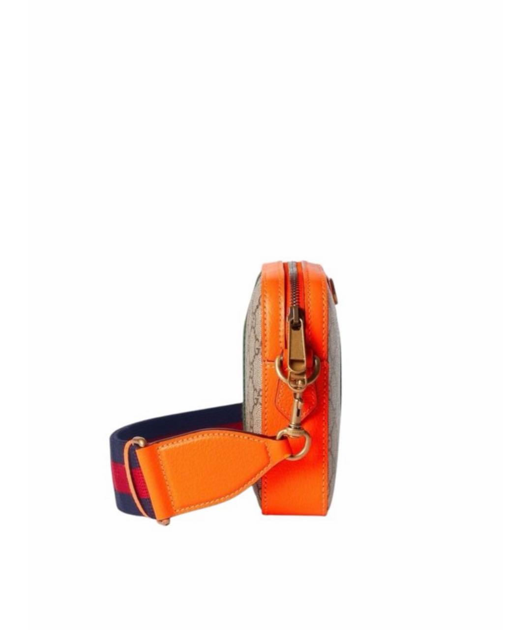 GUCCI Коричневая кожаная сумка через плечо, фото 3