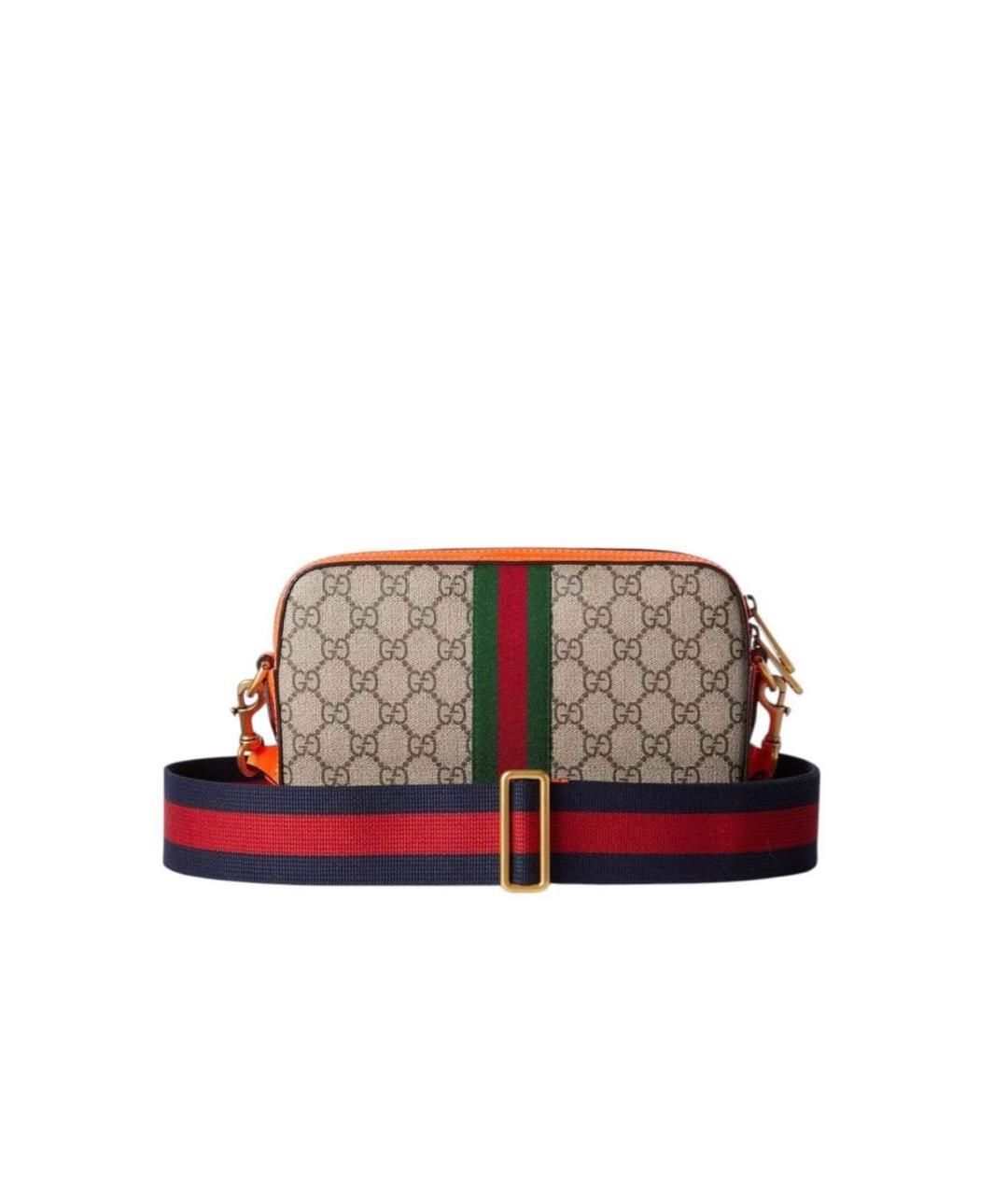 GUCCI Коричневая кожаная сумка через плечо, фото 2