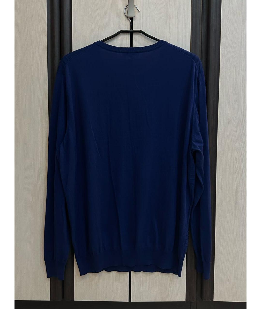 ZILLI Синий шелковый джемпер / свитер, фото 2