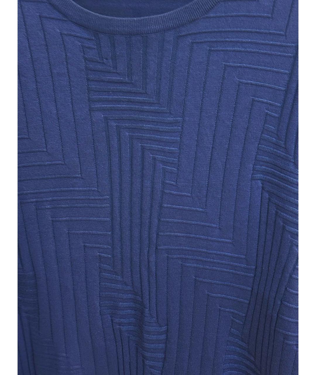 ZILLI Синий шелковый джемпер / свитер, фото 3