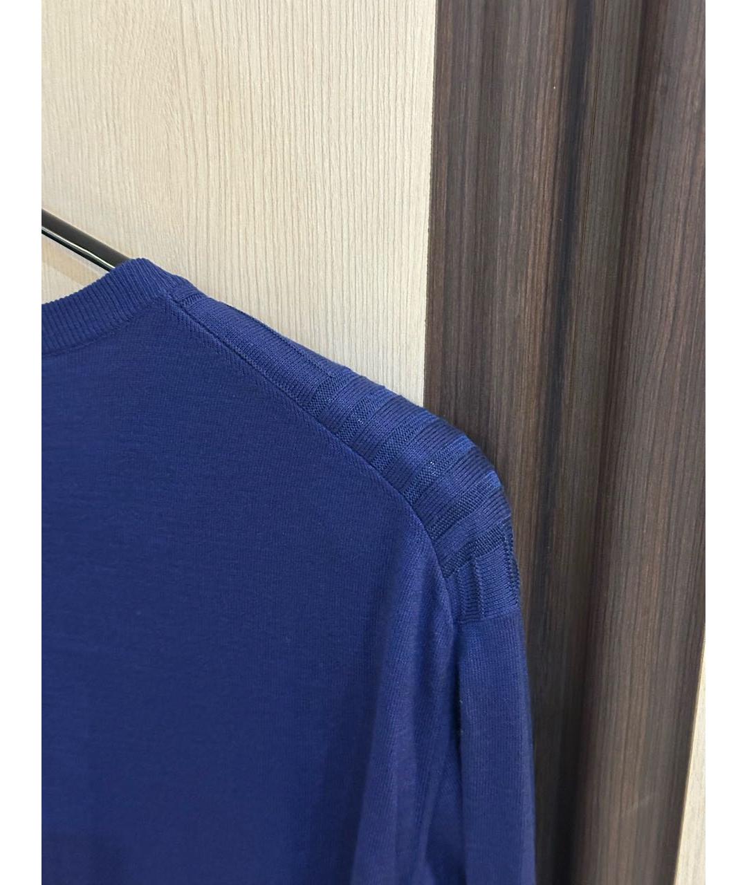 ZILLI Синий шелковый джемпер / свитер, фото 4