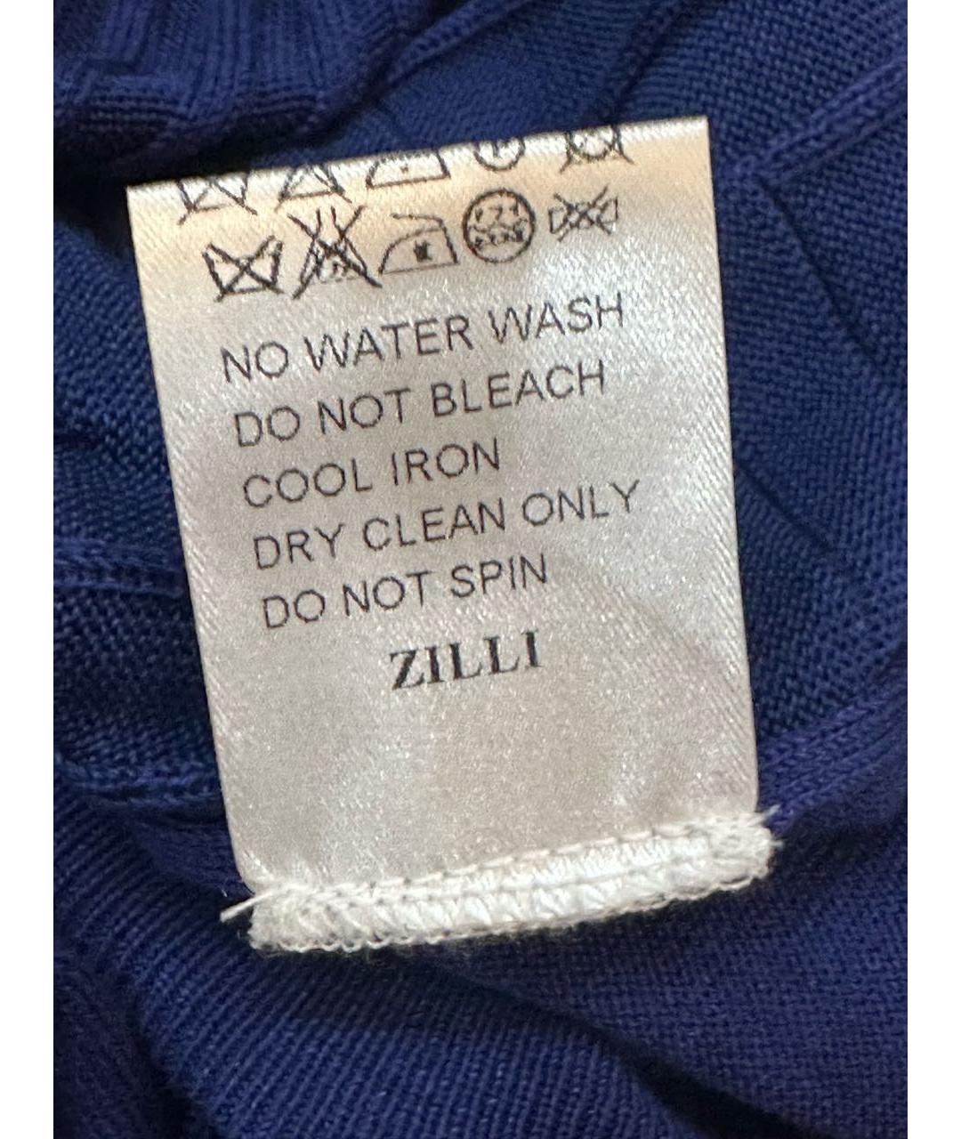 ZILLI Синий шелковый джемпер / свитер, фото 6