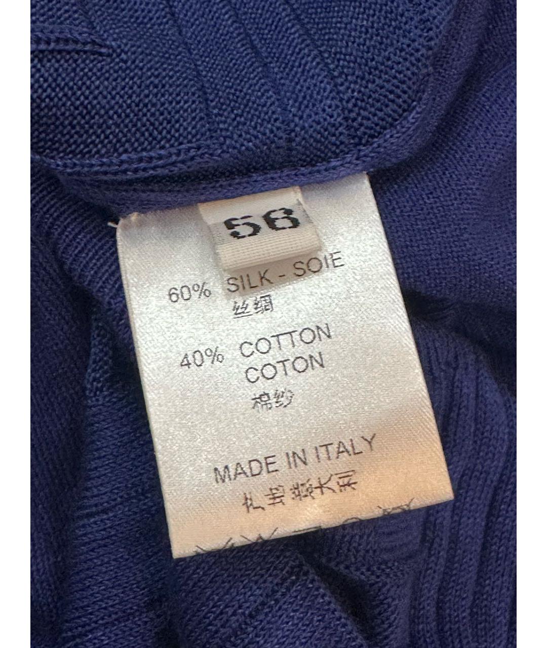 ZILLI Синий шелковый джемпер / свитер, фото 5