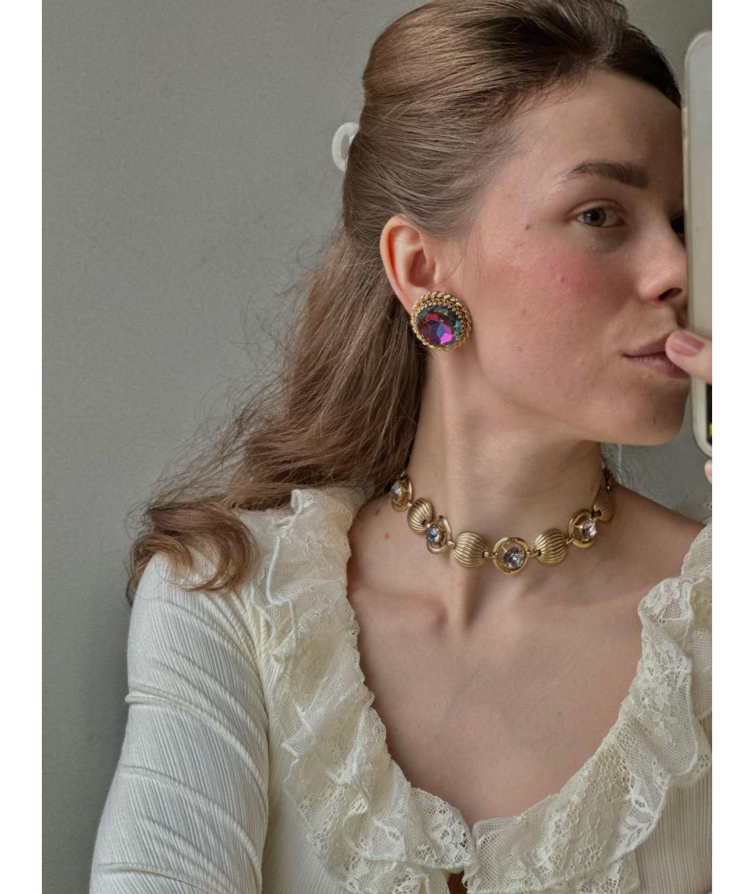 SCHIAPARELLI Золотое металлическое колье, фото 6