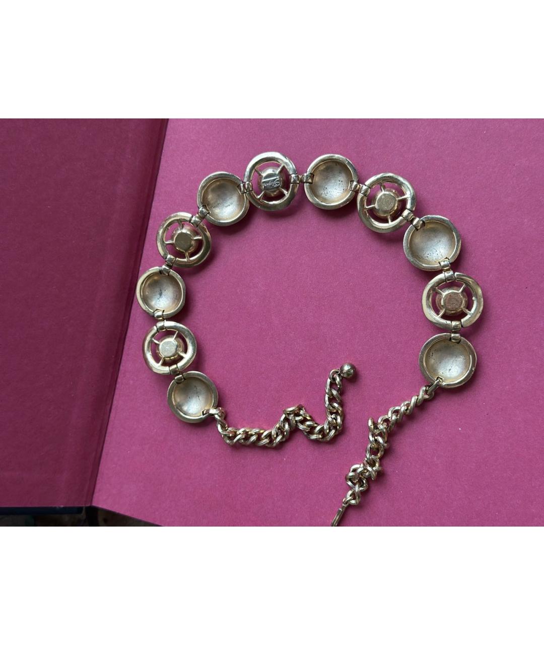 SCHIAPARELLI Золотое металлическое колье, фото 3