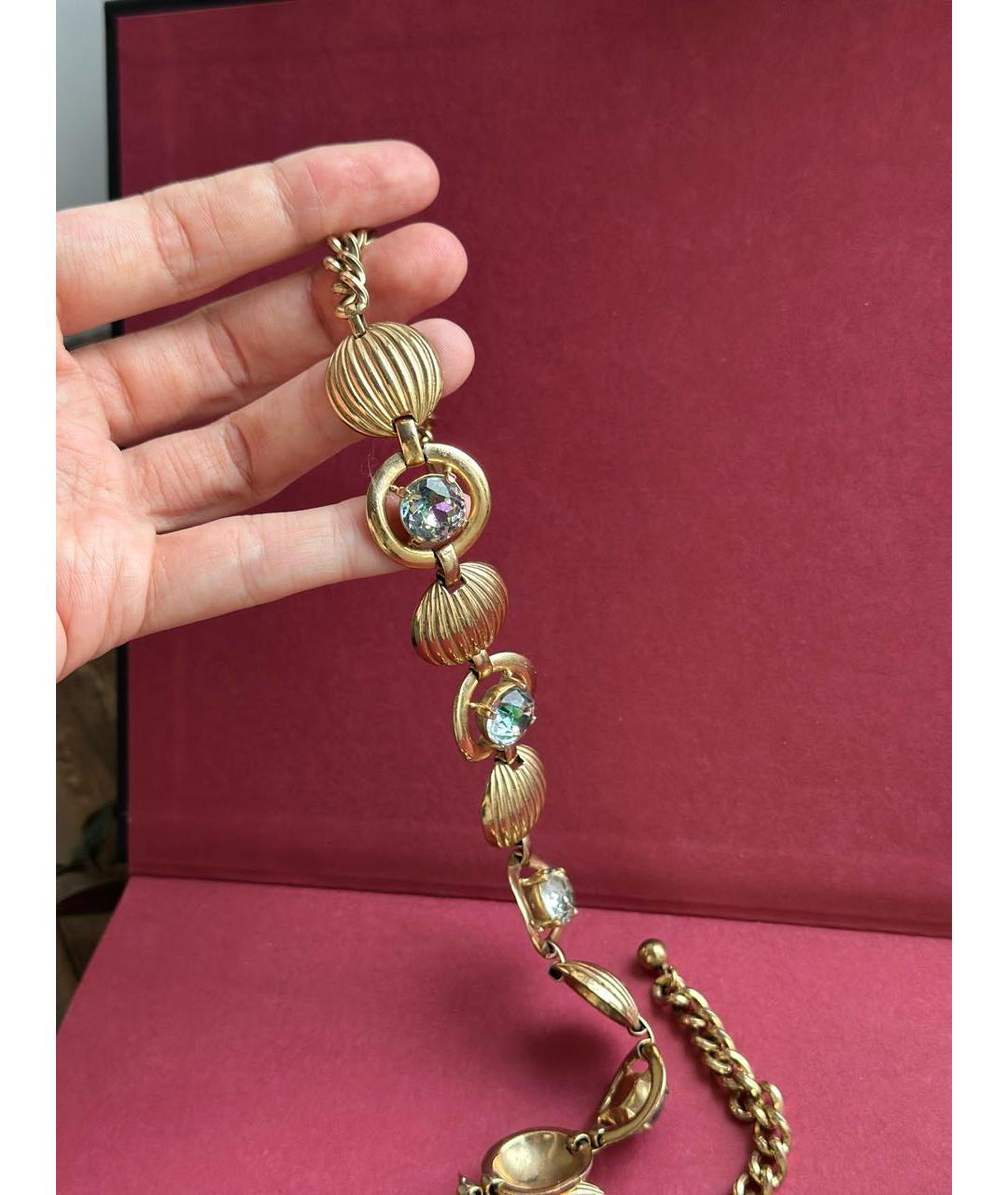 SCHIAPARELLI Золотое металлическое колье, фото 5