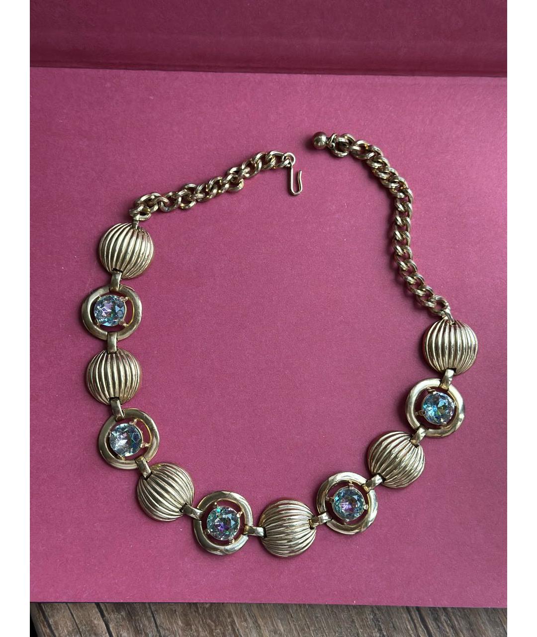 SCHIAPARELLI Золотое металлическое колье, фото 9