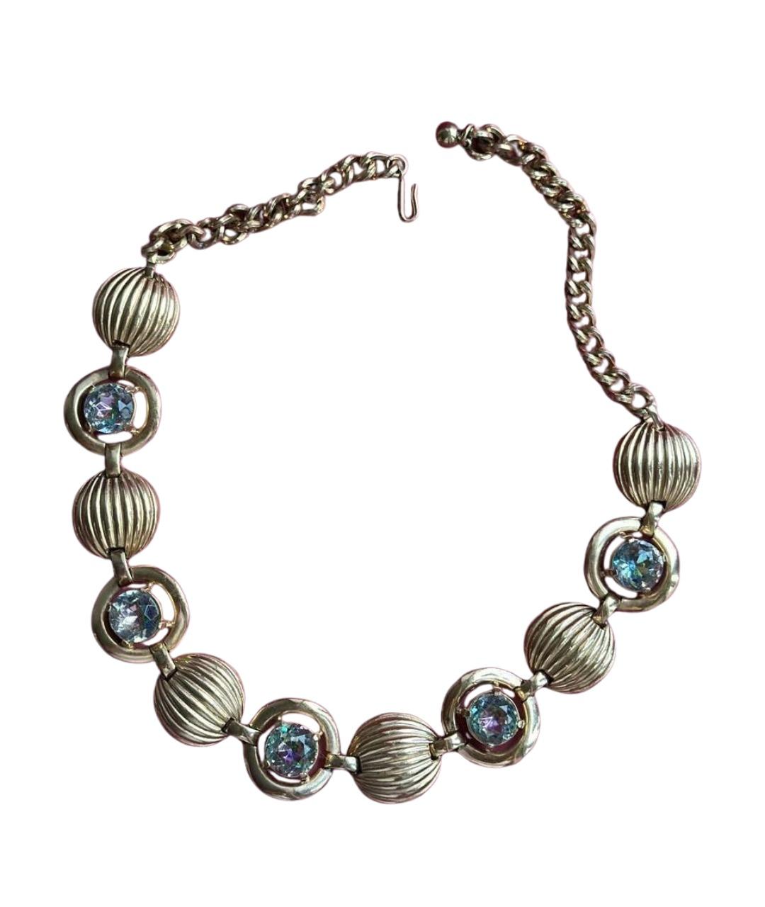 SCHIAPARELLI Золотое металлическое колье, фото 1