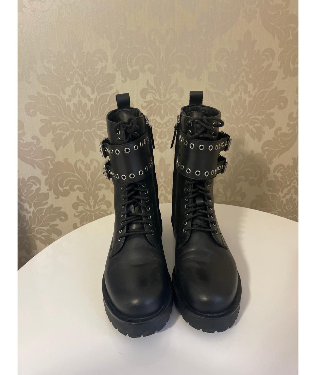 TWIN-SET Черные кожаные ботинки, фото 2