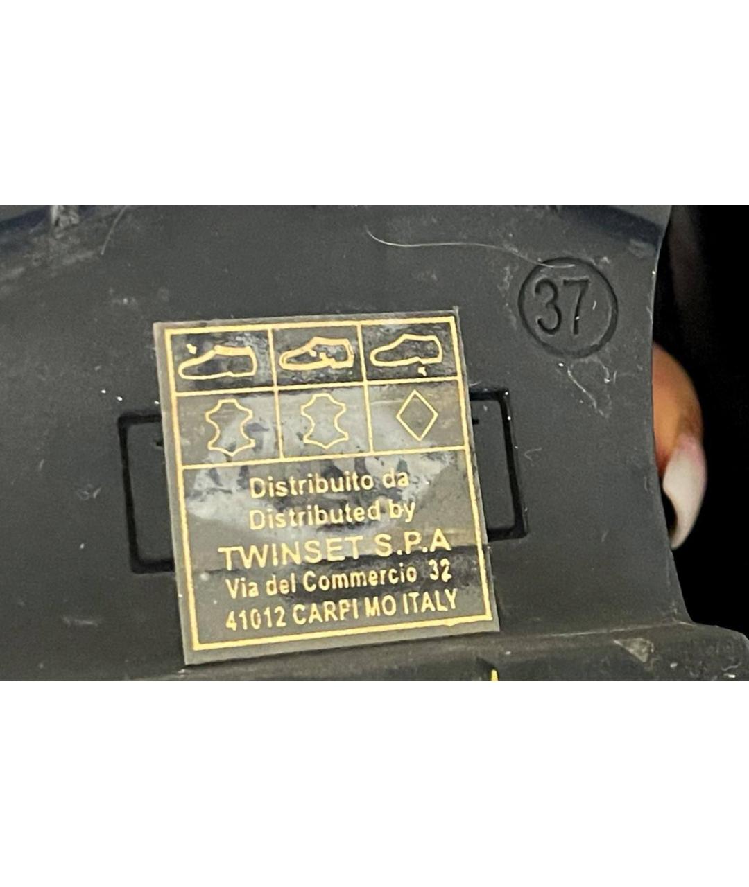 TWIN-SET Черные кожаные ботинки, фото 6