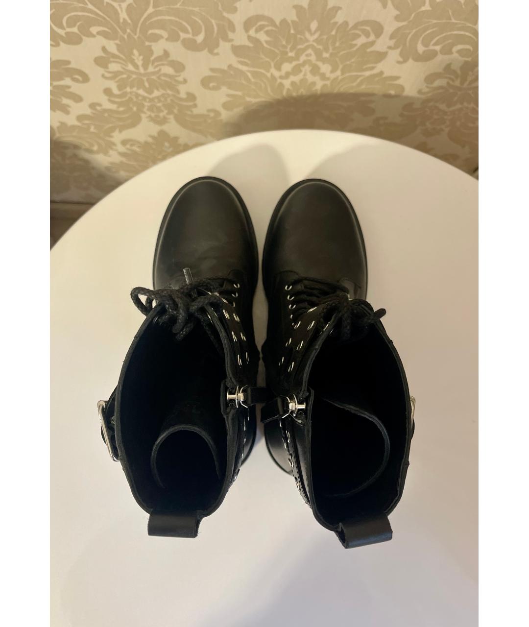 TWIN-SET Черные кожаные ботинки, фото 3