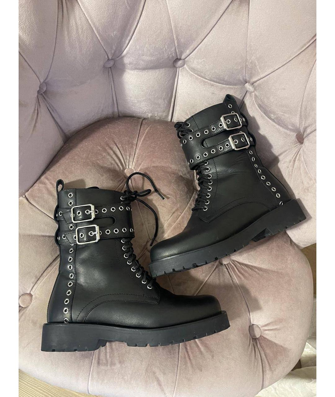TWIN-SET Черные кожаные ботинки, фото 7
