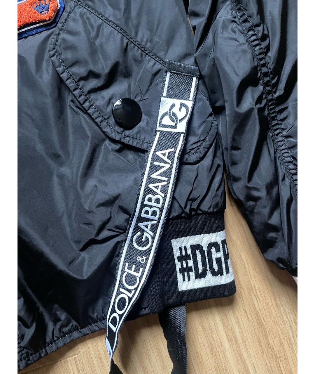 DOLCE&GABBANA Черная полиамидовая куртка, фото 3