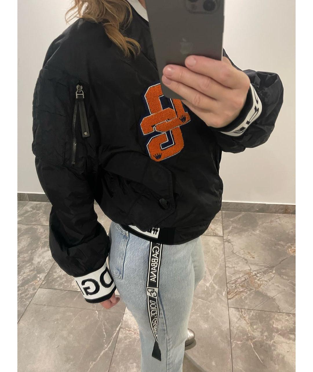 DOLCE&GABBANA Черная полиамидовая куртка, фото 5