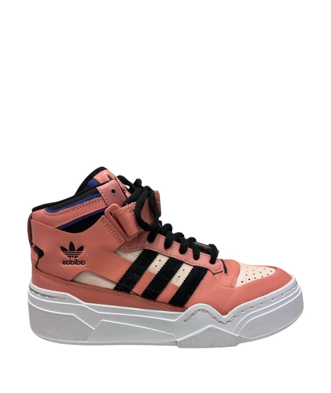 ADIDAS Коралловые кожаные кроссовки, фото 1