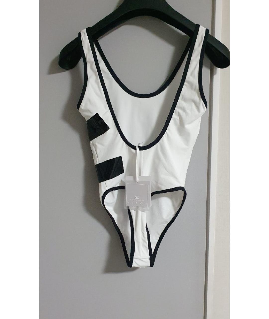 ELISABETTA FRANCHI Белый полиэстеровый купальник, фото 9