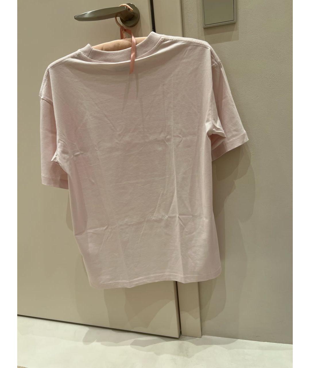 JACQUEMUS Розовая хлопковая футболка, фото 2