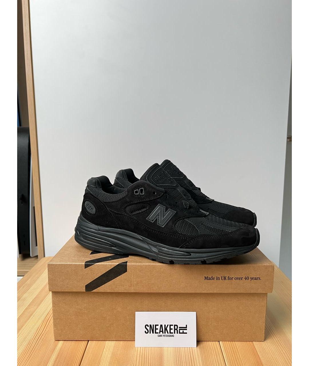 NEW BALANCE Черные текстильные низкие кроссовки / кеды, фото 2