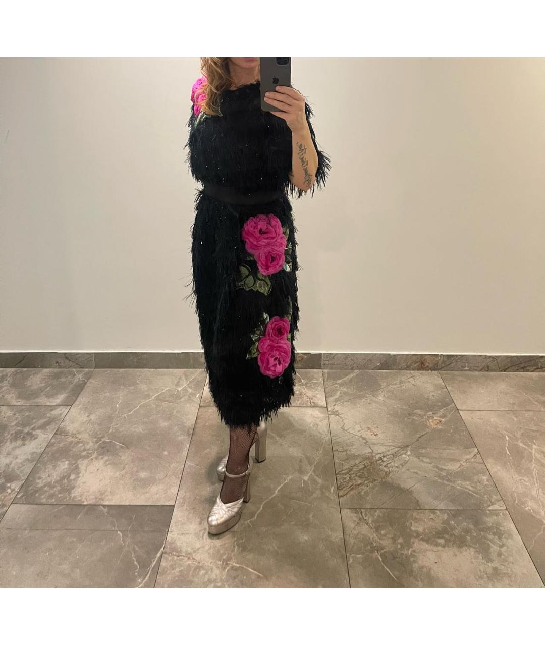 DOLCE&GABBANA Черное шелковое вечернее платье, фото 5