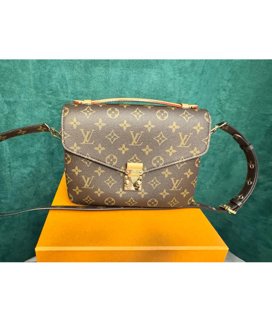 LOUIS VUITTON Коричневая сумка через плечо из канвы, фото 2